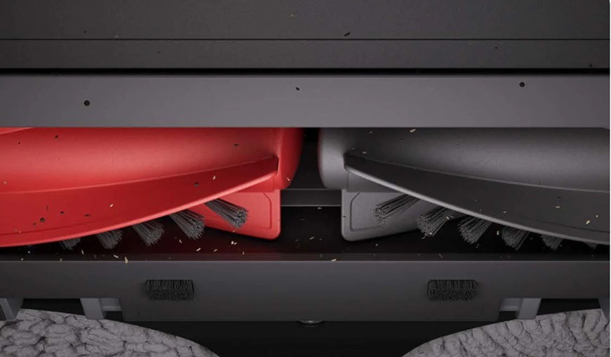 Robotický vysávač Roborock Qrevo C Pro White biely Detail obrázku kefiek.