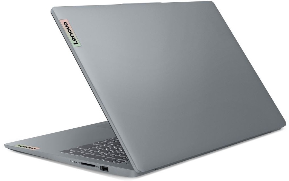 Notebook Lenovo IdeaPad Slim 3 15IAN8 + Microsoft 365 pro jednotlivce sivý Notebook Lenovo IdeaPad Slim 3 15IAN8 zadný pohľad na šedé prevedenie a konektory