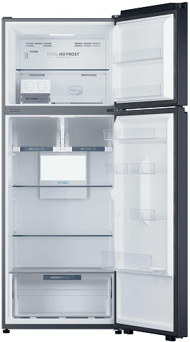 Chladnička Haier HPR5718DNMB čierna prázdna otvorená chladnička haier HPR5718DNMB spredu