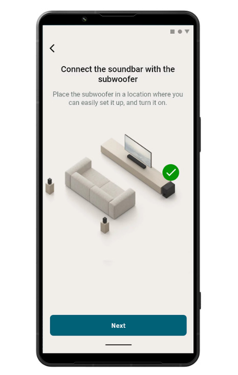 Subwoofer Sony SA-SW8 čierny Sony SA-SW8 je možné ovládať pomocou mobilnej aplikácie Bravia Connect