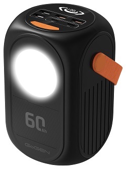 Powerbanka GoGEN 60000mAh, čierna/oranžová