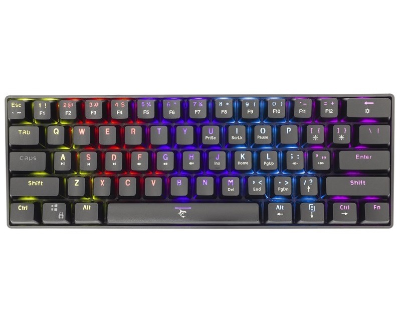 Klávesnica White Shark SHINOBI, US layout, Red Switch čierna