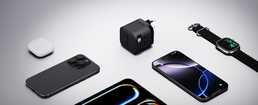 Nabíjačka do siete Cubenest PD GaN 65W 1xUSB-C/1xUSB-A čierna Nabíjačka do siete Cubenest PD GaN 65W 1xUSB-C/1xUSB-A s celkovým výkonom 65 W