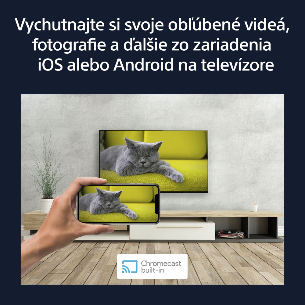 Televízor Sony KD-32W800 Televize Sony KD-32W800, čierna, Chromecast built-in