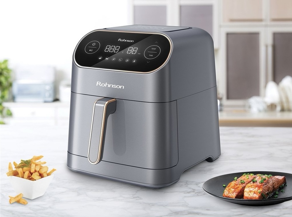 Fritéza teplovzdušná Rohnson R-2857, 7 l strieborná