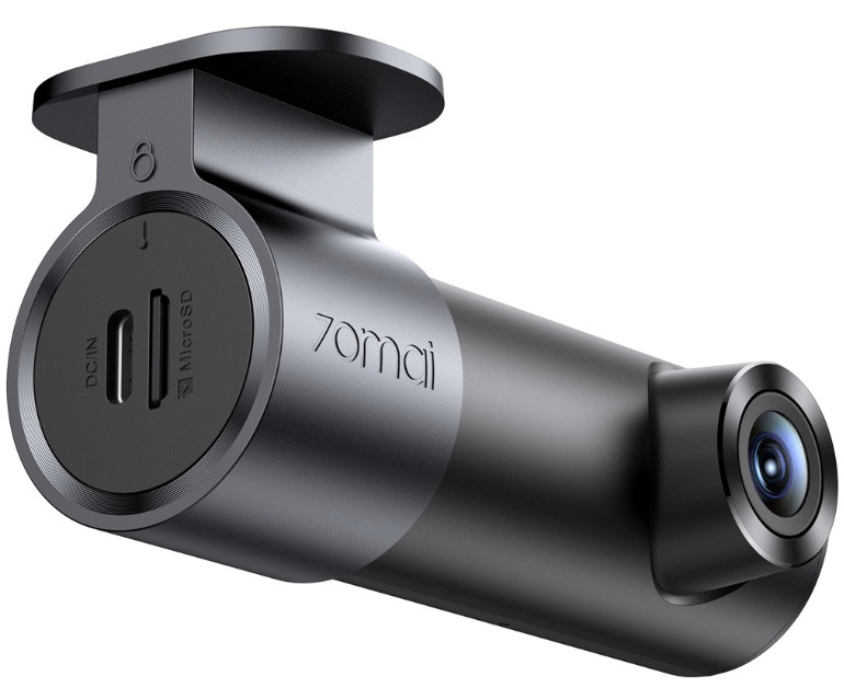 Autokamera 70mai M310 Plus 2K čierna Detail autokamery 70mai M310 Plus 2K s konektorom USB-C a slotom pre kartu microSD