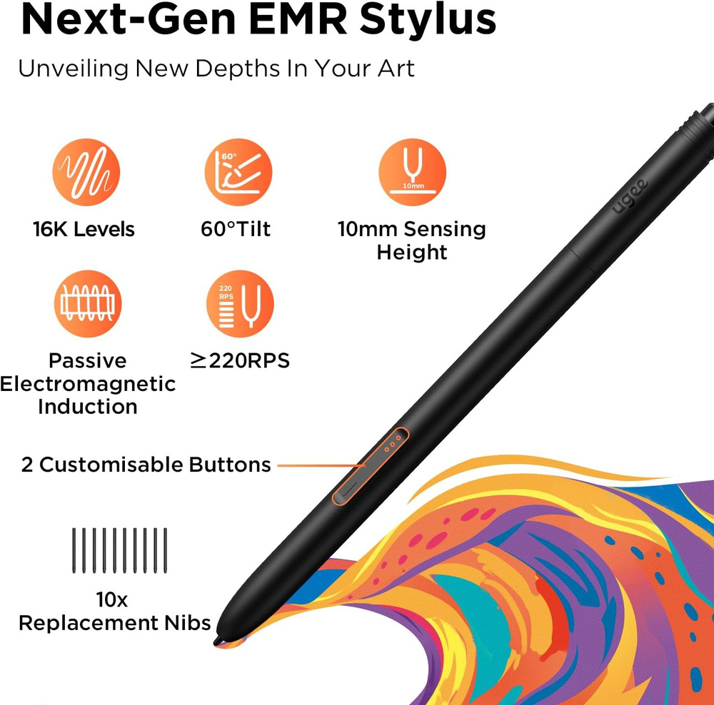 Grafický tablet UGEE M908 ponúka stylus