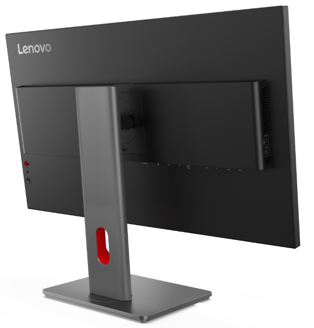 Monitor Lenovo ThinkVision P32ud-40 čierny Zadný pohľad pod uhlom na monitor Lenovo ThinkVision P32ud-40 s ergonomickým stojanom