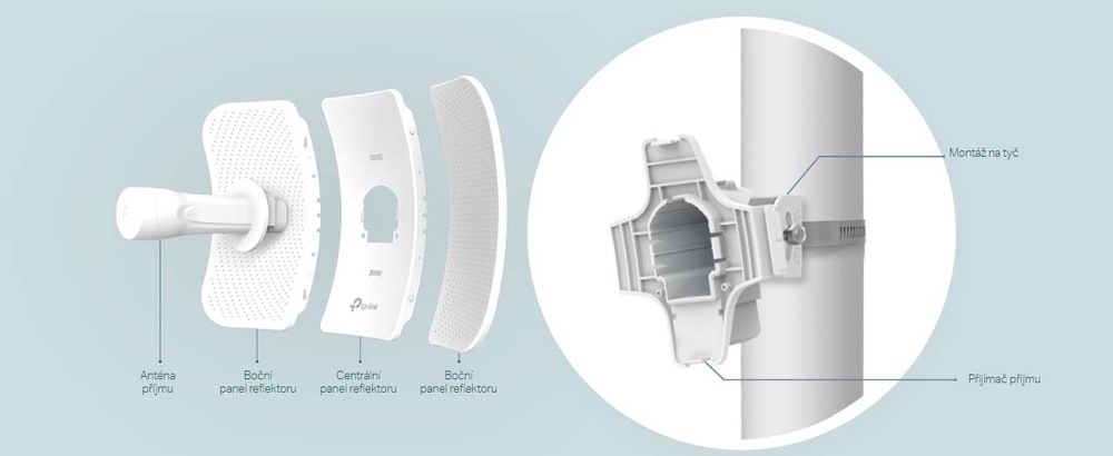 Prístupový bod (AP) TP-Link CPE710 Outdoor 5GHz AC867 23dBi