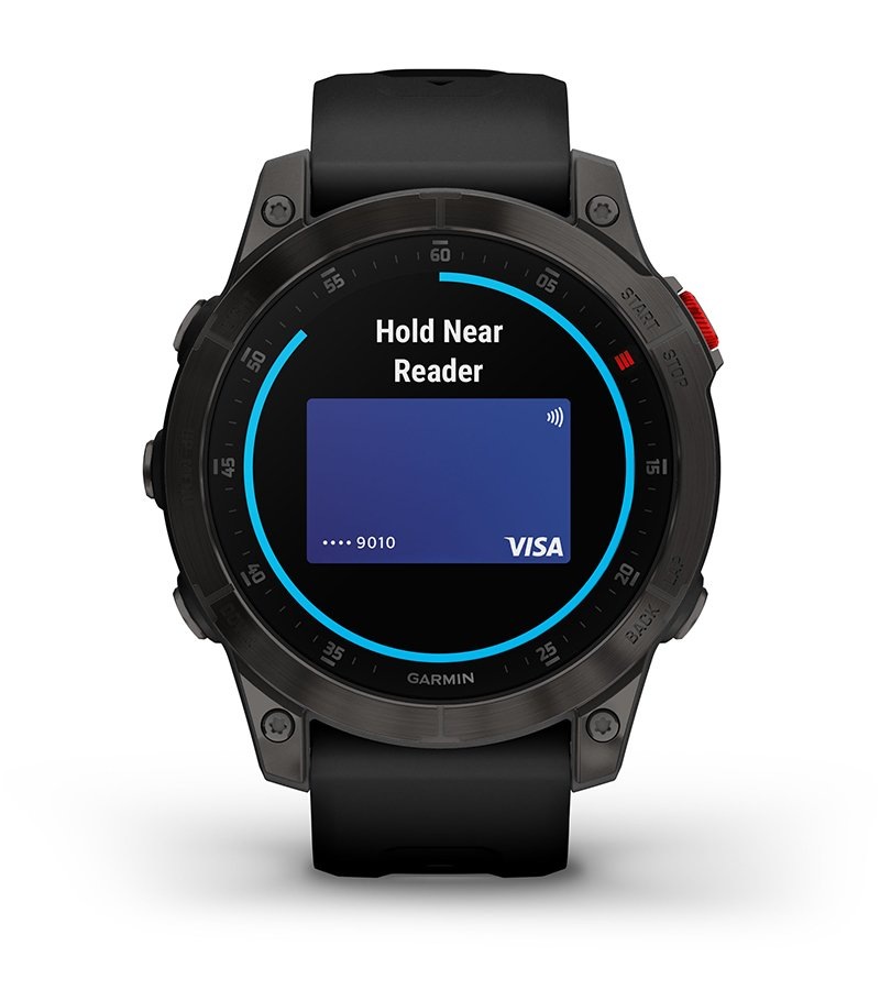 Inteligentné hodinky Garmin epix Pro (Gen 2) Sapphire - 51 mm - Titan Carbon Grey / Black Silicone Band