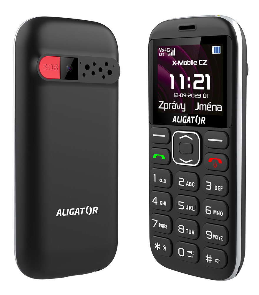 Mobilný telefón Aligator A720 4G Senior čierny/červený Mobilný telefón Aligator A720 4G Senior čierny/červený