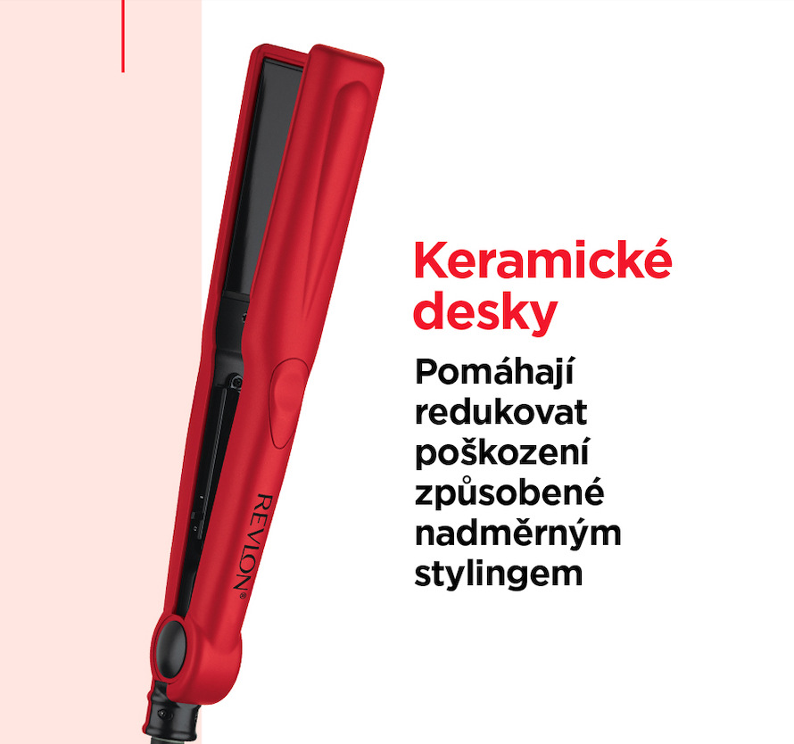 Žehlička na vlasy Revlon RVST2176GPE červená Žehlička na vlasy Revlon RVST2176GPE červená