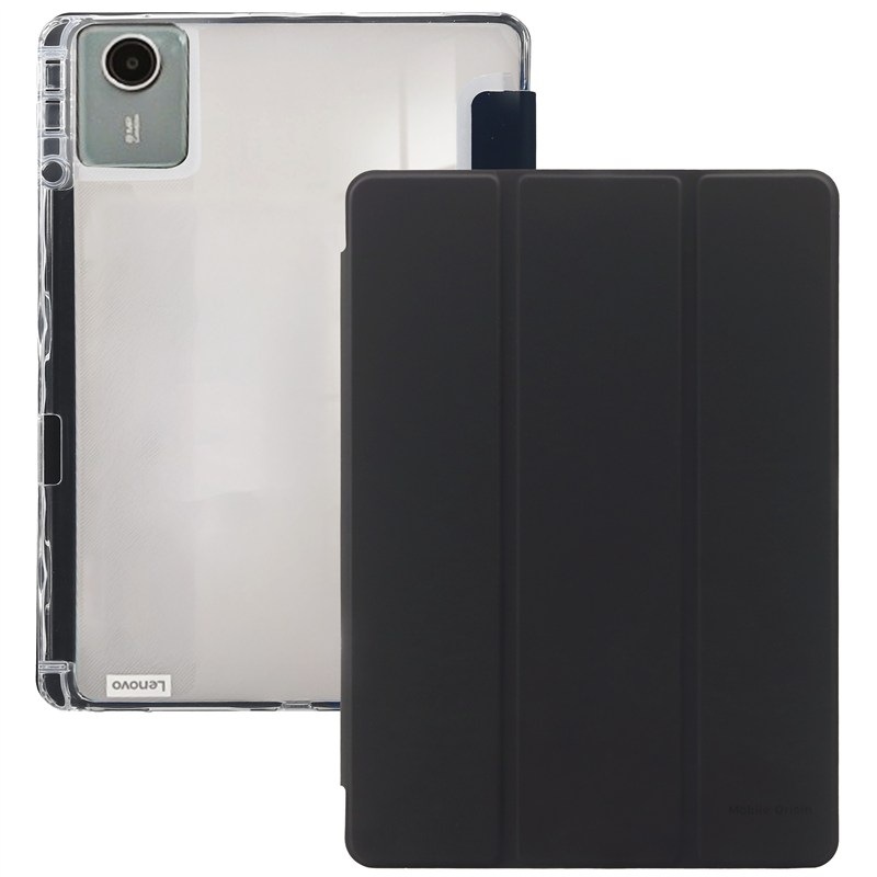 Púzdro na tablet flipové Mobile Origin Easy Tablet Case na Lenovo Tab M11 - čierne/priehľadné