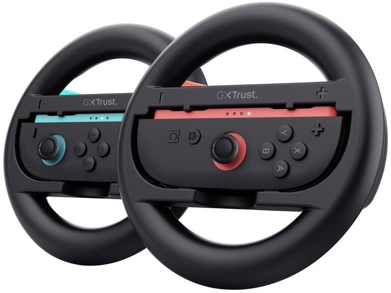 Volant Trust GXT 1257, Nintendo Switch 2, 2 ks čierny Detailný pohľad na prázdne vnútorné šasi volantov Trust s výrezmi na vloženie ovládačov