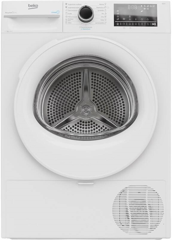 Set výrobkov Beko BM3WFU4721WW + BM3T4724WW biely Sušička bielizne Beko BM3T4724WW