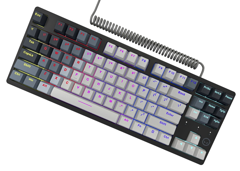 Klávesnica Lorgar Azar 514TKL EN biela RGB podsvietená klávesnica Lorgar Azar 514TKL EN
