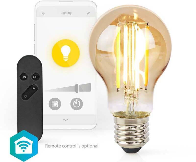 Inteligentná žiarovka Nedis SmartLife klasik, Wi-Fi, E27, 806 lm, 7 W, Teplá Biela Inteligentná žiarovka Nedis SmartLife klasik, Wi-Fi, E27, 806 lm, 7 W, Teplá Biela