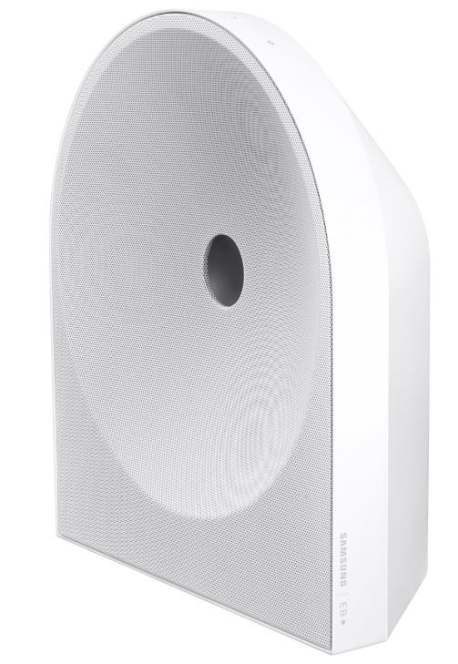 Reproduktor Samsung Music Studio 5 LS51H (1 ks) biely Reproduktor Samsung HW-LS51H Studio 5 v bielej farbe, mierne natočené do boku.