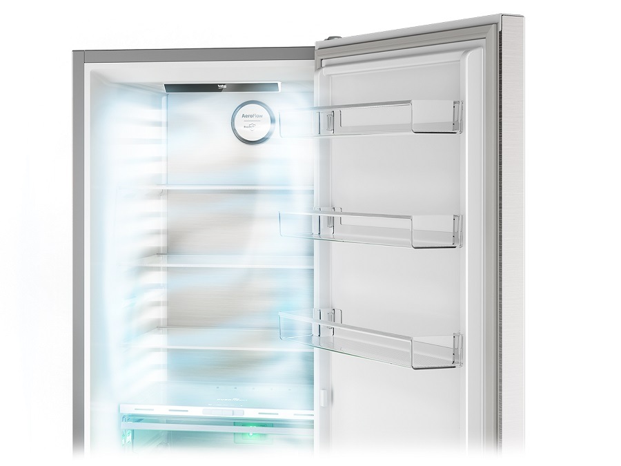 Chladnička kombinovaná Beko B5RCNA406HG, šedá, systém AeroFlow