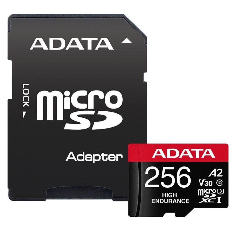 Pamäťová karta ADATA High Endurance Micro SDXC 256GB UHS-I (100R/85W) + adaptér