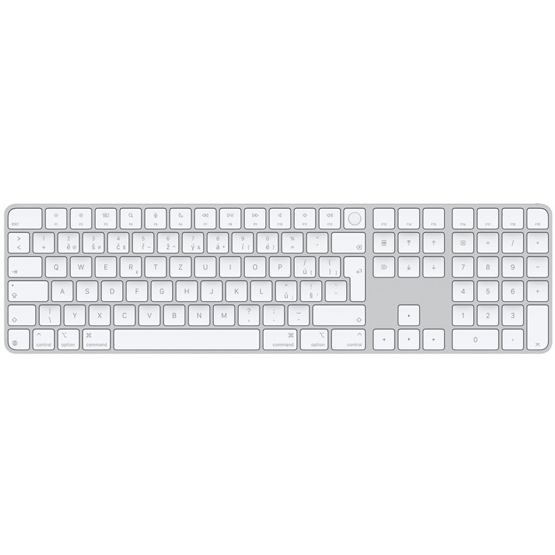 Klávesnica Apple Magic Keyboard s Touch ID a číselnou klávesnicou - SK biela Klávesnica Apple Magic Keyboard s Touch ID a číselnou klávesnicou - SK biela