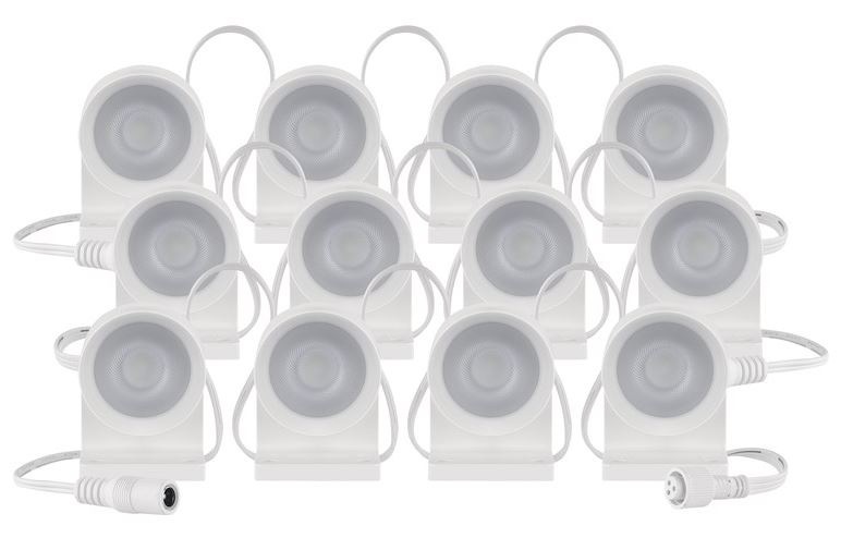 Bodové svietidlo EMOS GoSmart, 7 W, RGBIC + CCT (12 ks) - biele
