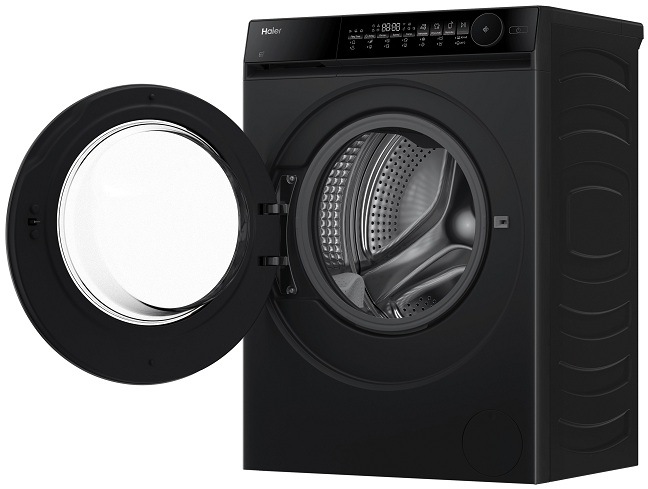 Práčka so sušičkou Haier HWD80B14367BU1-S čierna otvorená práčka so sušičkou haier HWD80B14367BU1-Zo strany