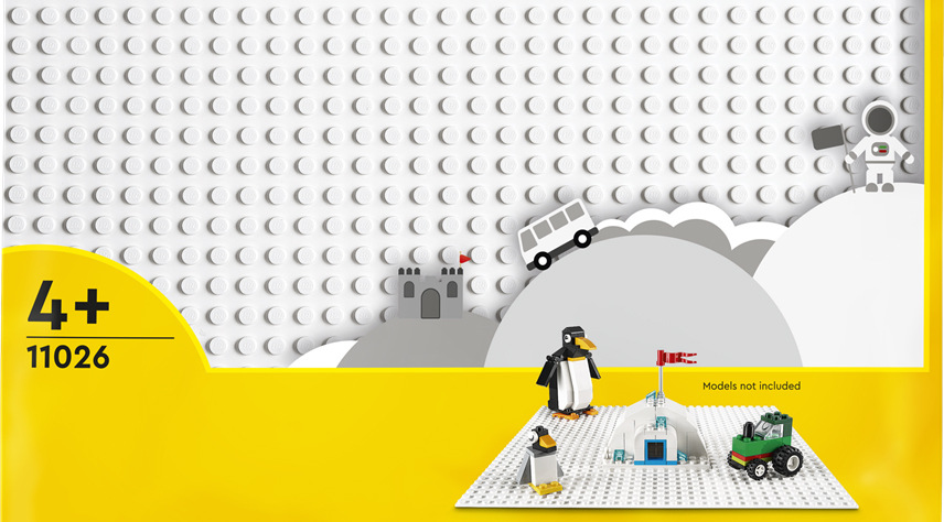 Stavebnica LEGO® Classic 11026 Biela podložka na stavanie Biela podložka ponúka 1 024 výstupkov ako základ pre zasnežené krajiny, mestá aj vlastné herné svety.