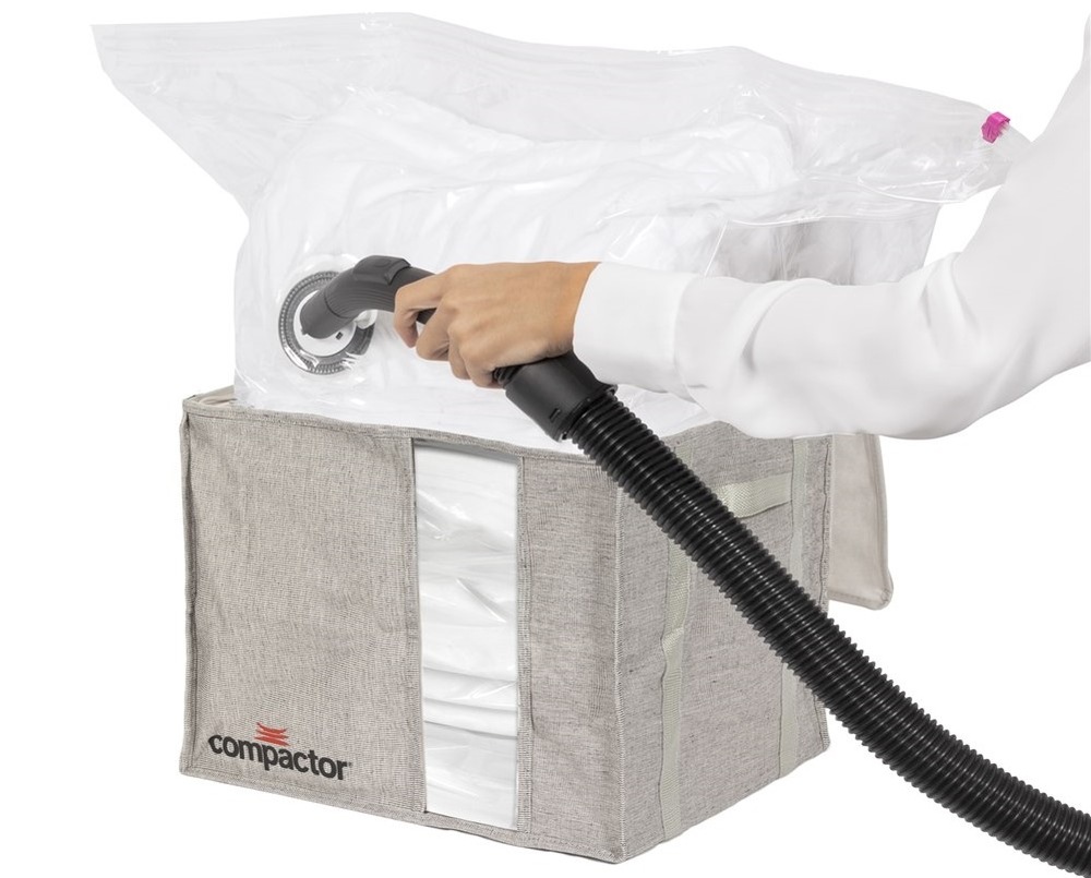 Vákuový úložný box s puzdrom Compactor OXFORD M, 36 × 42 × 33 cm Vákuový úložný box s puzdrom Compactor OXFORD M, 36 × 42 × 33 cm