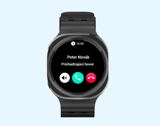 Inteligentné hodinky Carneo GTR Falcon HR+ čierne Vďaka funkcii BT call môžete telefonovať priamo z hodiniek bez nutnosti manipulácie s mobilom.