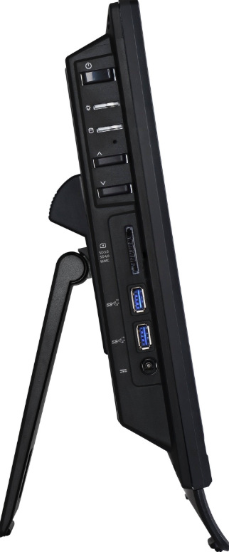 PC all in-one MSI PRO AP162T ADL-04SCZ čierny Bočné konektory All In One počítača MSI PRO AP162T vrátane USB 3.2 a napájania
