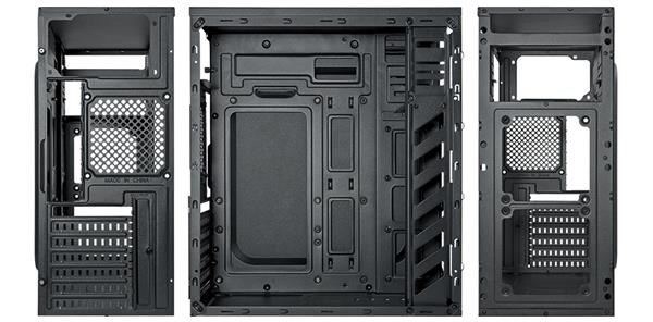 Case VeinX Crown CR18A čierna PC skriňa VeinX Crown CR18A zo všetkých strán