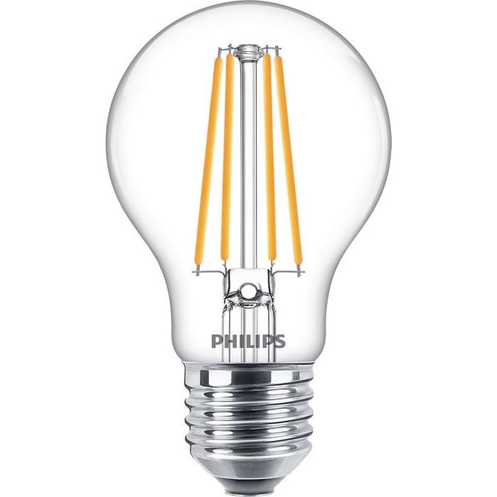LED žiarovka Philips klasik, 8,5W, E27, teplá biela