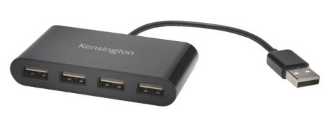 USB Hub KENSINGTON USB 2.0/4x USB 2.0 čierny