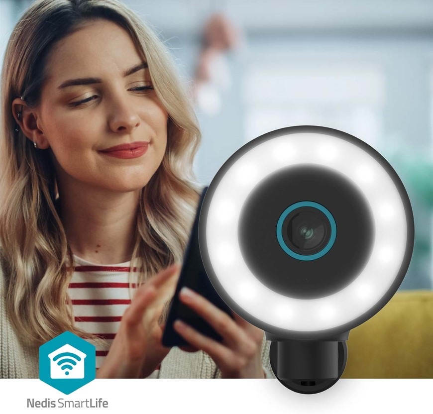 IP kamera Nedis SmartLife Wi-Fi, s reflektorom čierna IP kamera Nedis SmartLife Wi-Fi, s reflektorom - čierna