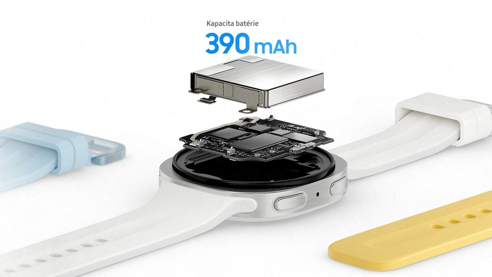 Inteligentné hodinky Samsung Galaxy Watch9 40 mm krémové Samsung Galaxy Watch9 ponúka batériu s kapacitou 390 mAh