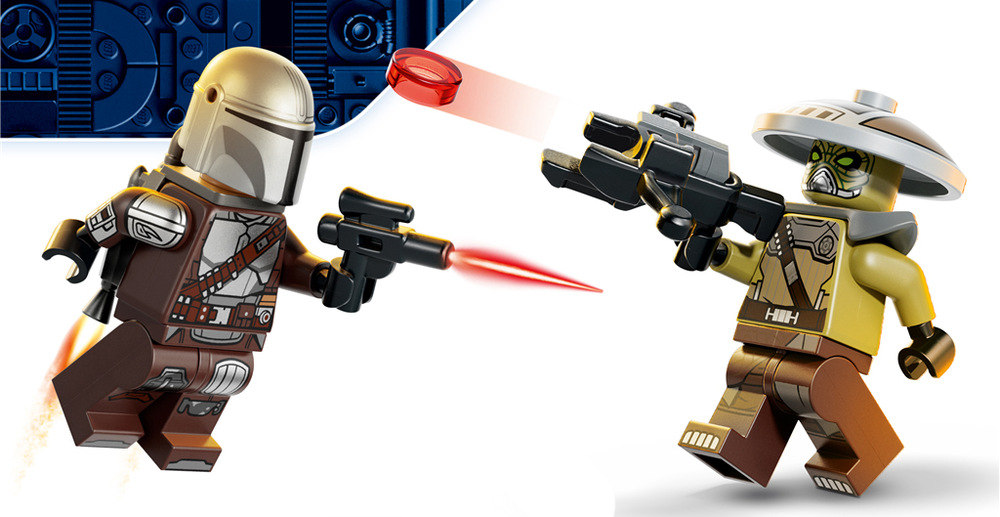 Stavebnica LEGO® Star Wars™ 75451 Súboj so strážnym droidom v paláci Hutta Stavanie 415 dielikov dopĺňa 3D sprievodca v aplikácii LEGO Builder a hotový droid meria cez 14 cm.