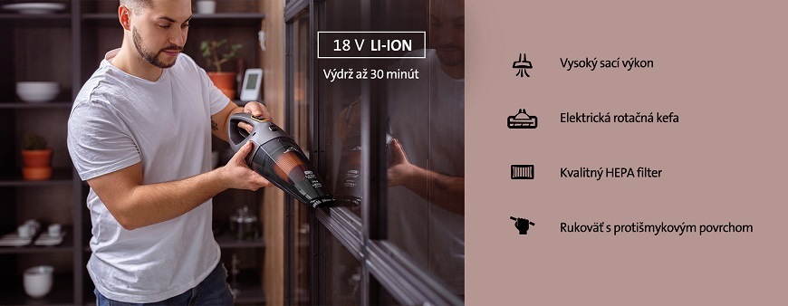 Vysávač akumulátorový ETA Rotary 2425 90000 sivý Vysávač akumulátorový ETA Rotary 2425 90000 sivý