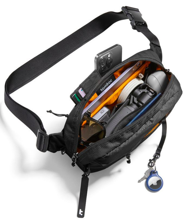 Taška cez rameno tomtoc Aviator - T33 Chest Bag L čierna Taška cez rameno tomtoc Aviator - T33 Chest Bag L - čierna
