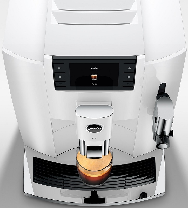 Automatický kávovar Jura E8 Piano White (modelový rok 2025) biely Automatický kávovar Jura E8 Piano White (modelový rok 2025) biely