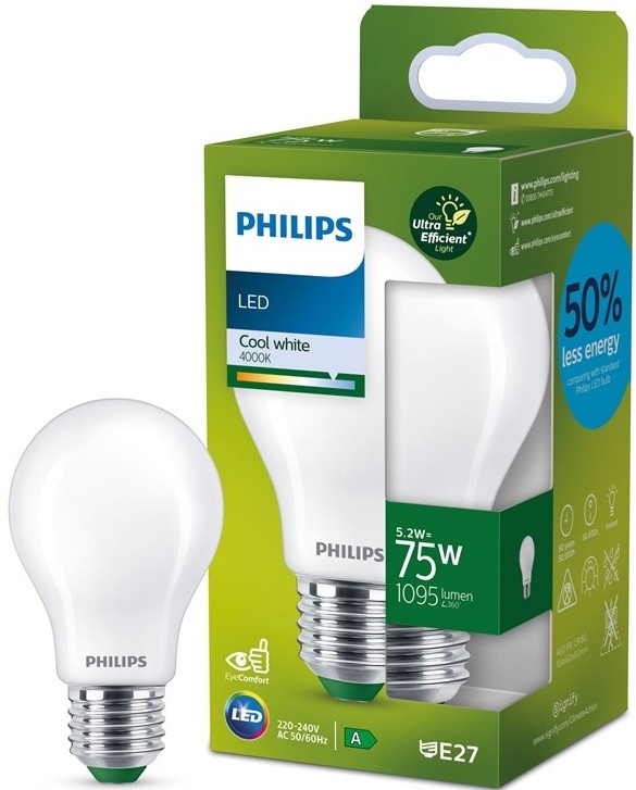 Žiarovka LED Philips 75W, A60, E27, neutrálna biela