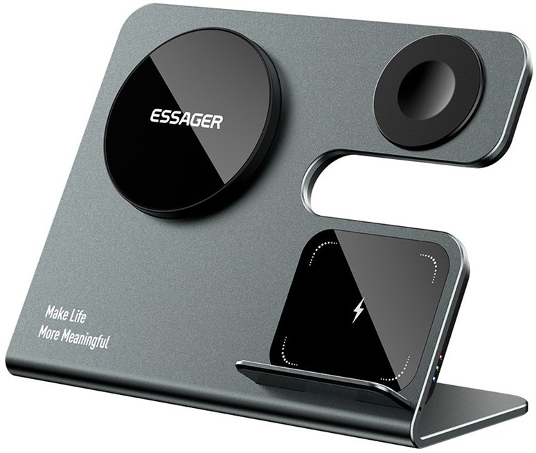 Magnetická bezdrôtová nabíjačka Essager 3v1 s výkonom 15 W