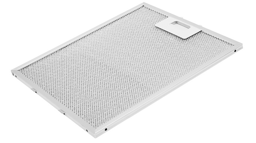 Odsávač pár Whirlpool WHVF60FLTK čierna Detail obrázku umývateľného filtra.