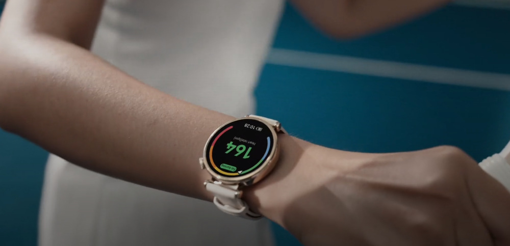 Inteligentné hodinky Huawei Watch GT 4 46 mm - Silver + Green Strap