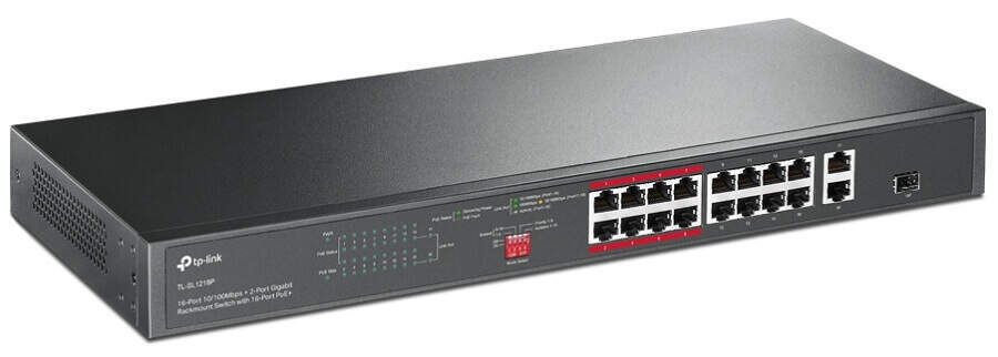 Switch TP-Link TL-SL1218P čierny