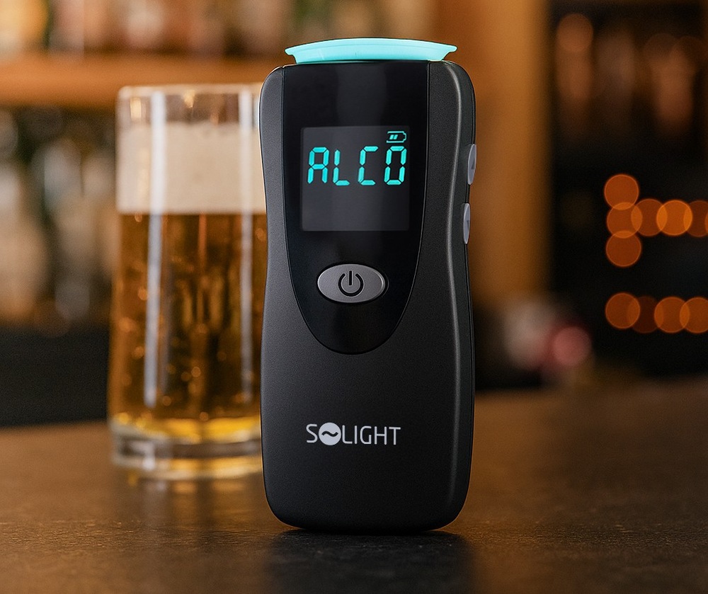 Alkoholtester Solight 1T08 5,0‰ ukladá namerané hodnoty v pamäti