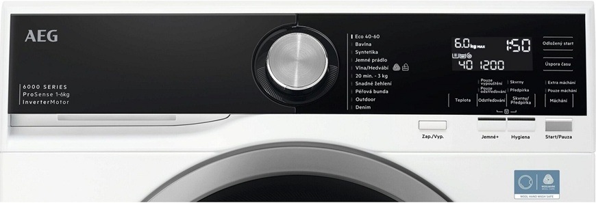 Ovládací panel na práčke AEG ProSense L6SE26SC