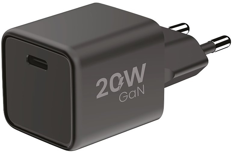 Nabíjačka do siete WG GaN, 1xUSB-C, PD 20W - čierna