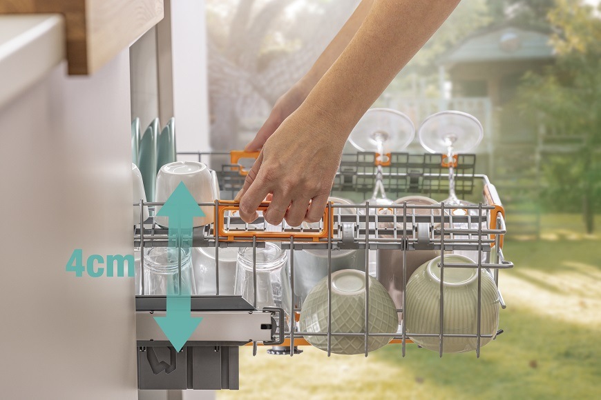 Vstavaná umývačka Gorenje ULTRA16BWIFI, Praktické vnútorné usporiadanie