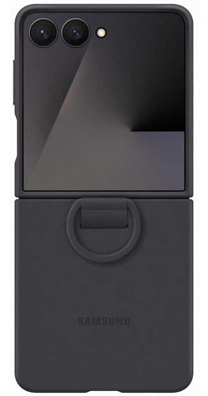 Kryt na mobil Samsung Silicone Ring na Galaxy Z Flip7 čierny